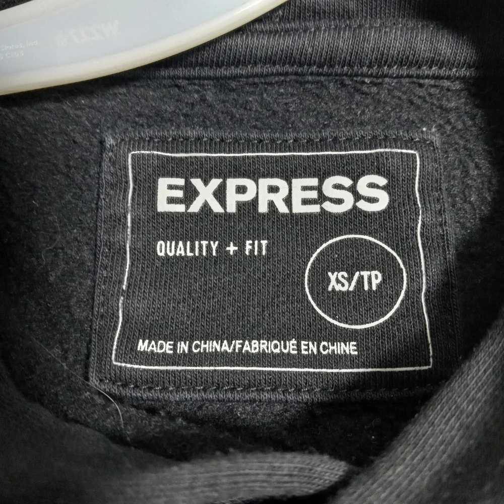 EXPRESS.‎ Black Women's Hooded Sweater Sz  XS